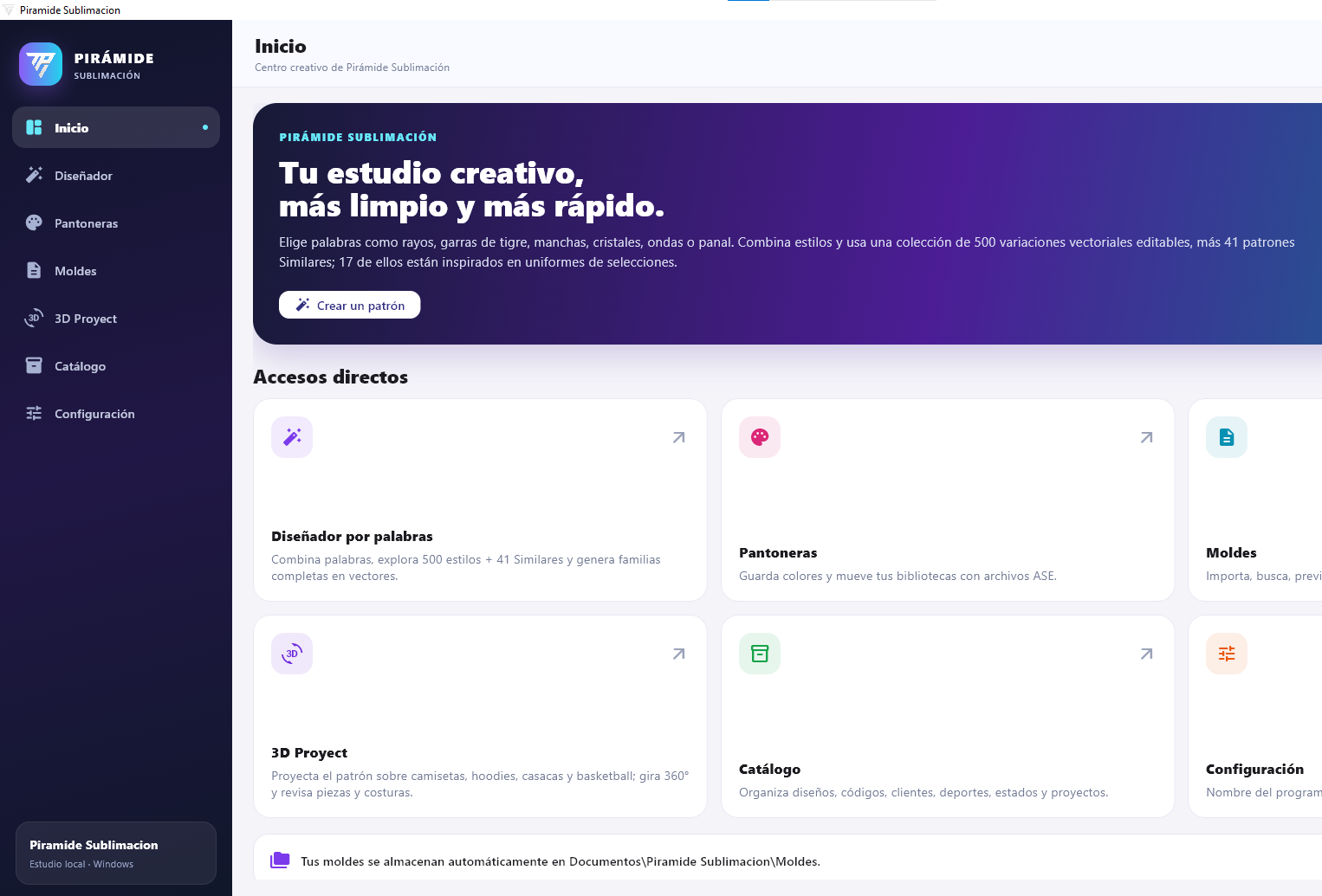 Inicio real del Sistema de Sublimación